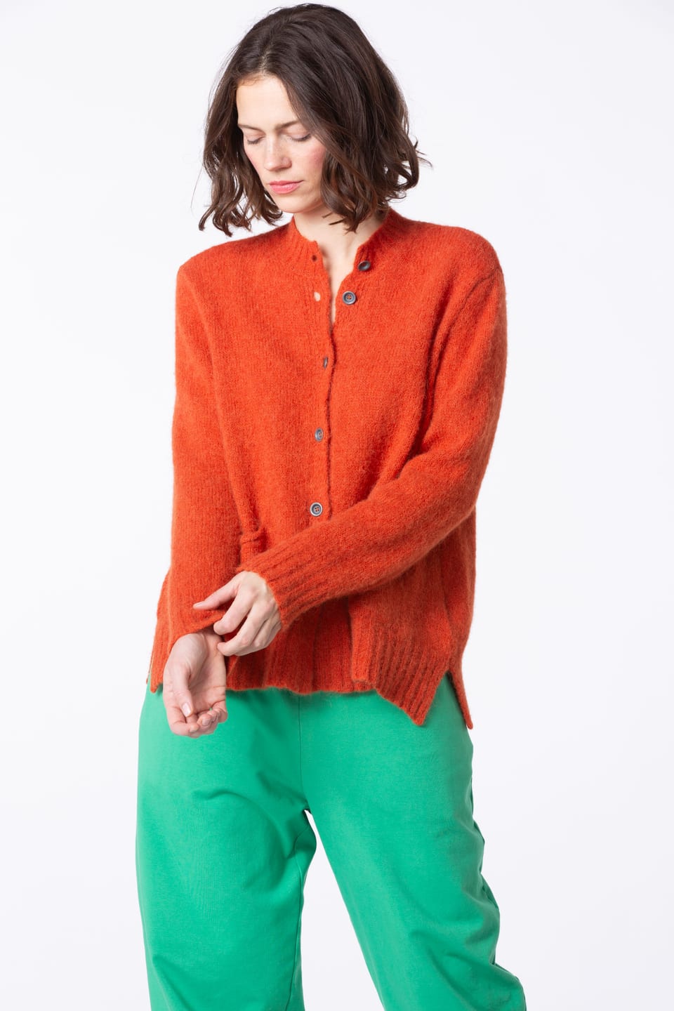 Jacket 402 - Bouclé virgin wool blend - 250ROOIBOS - 60240713023