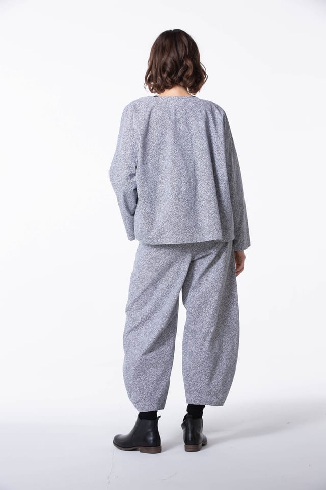Trousers 413 - Patterned fine corduroy - 100WHITE - 60240910037