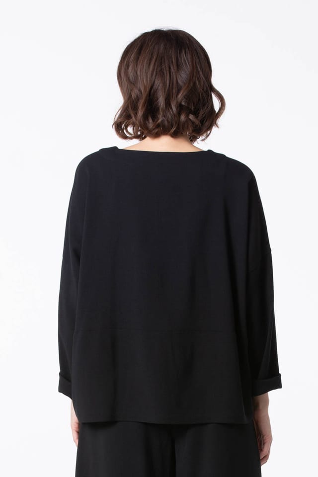 Jacket 423 - Viscose wool crepe - 990BLACK - 60240910040