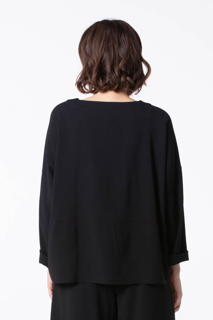Jacket 423 - Viscose wool crepe - 990BLACK - 60240910040