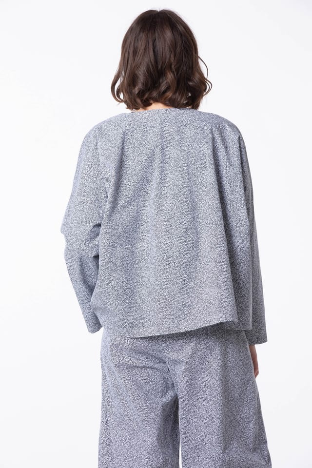 Jacket 423 - Patterned fine corduroy - 100WHITE - 60240910041