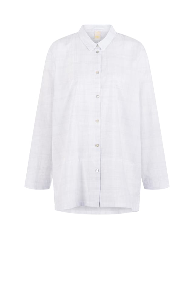 Bluse 412 - Baumwollkaro - 100WHITE - 60240910042