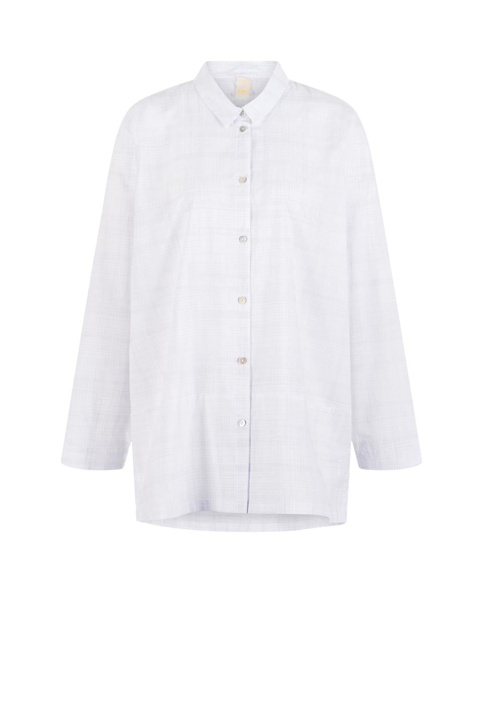 Blouse 412 - Cotton check - 100WHITE - 60240910042