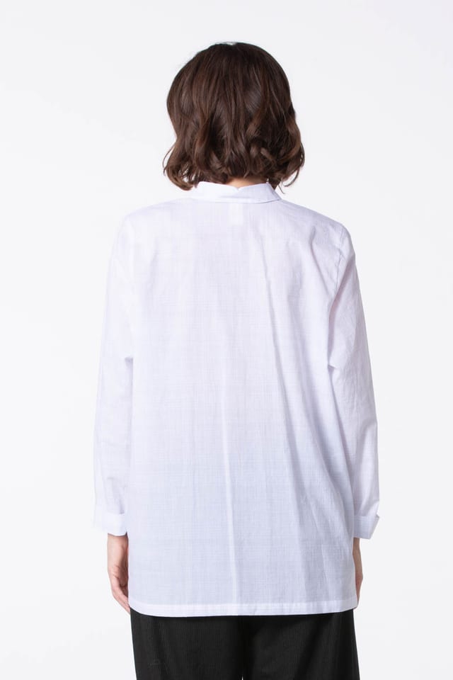 Bluse 412 - Baumwollkaro - 100WHITE - 60240910042