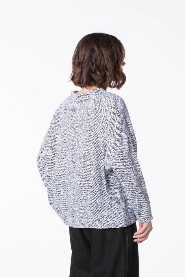 Bluse 413 - Bedruckter Viskose-Krepp - 100WHITE - 60240910043