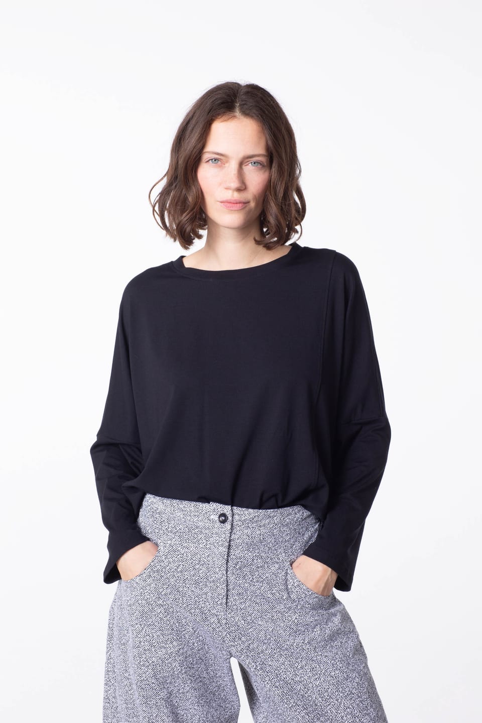 Pullover 424 - Fine jersey - 990BLACK - 60240910046