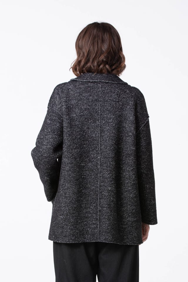Outdoor jacket 406 - Boiled wool - 990BLACK - 60240910048