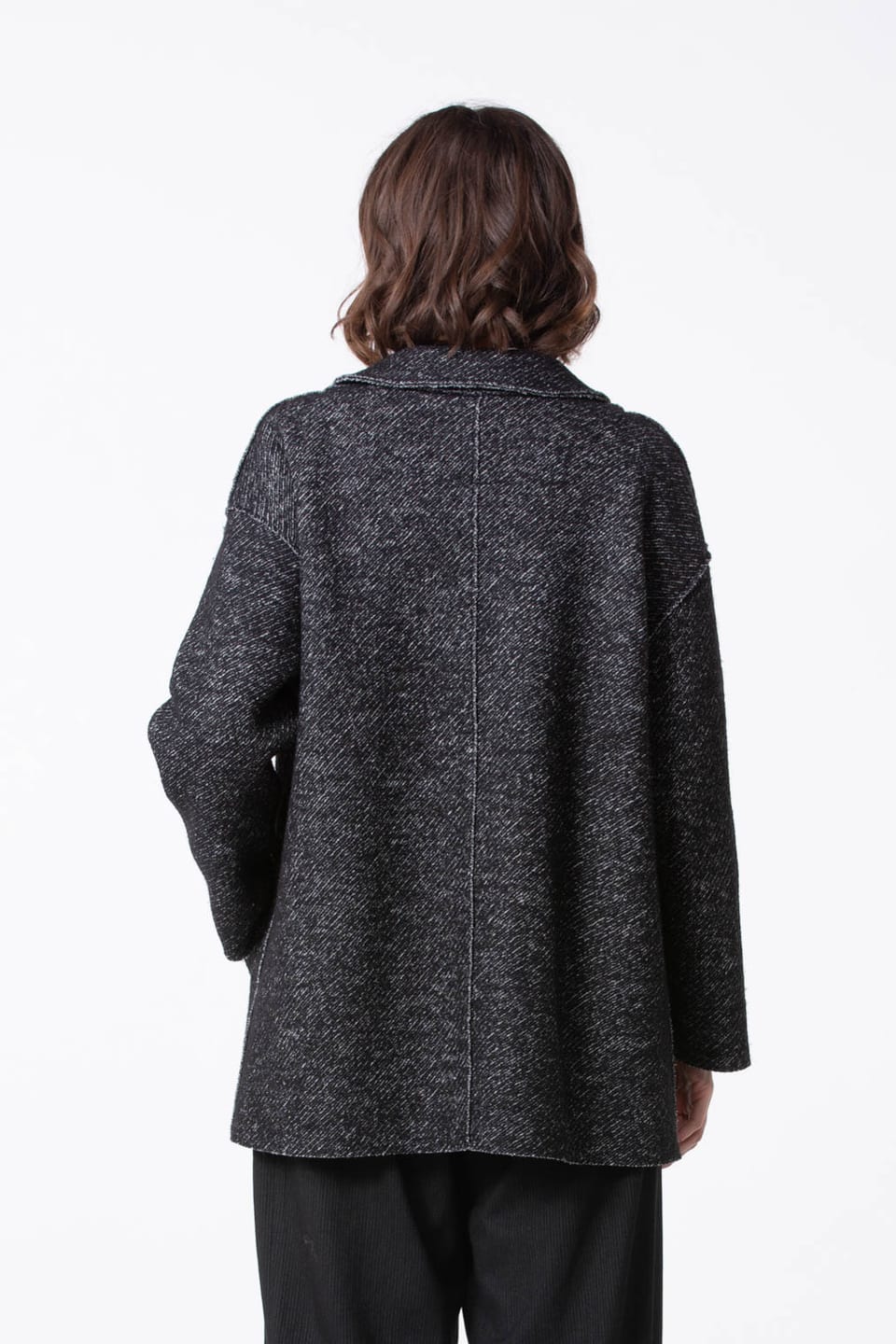 Outdoor jacket 406 - Boiled wool - 990BLACK - 60240910048