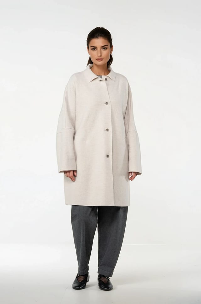 Outdoor jacket 502 - Premium OSKA boiled wool - 120ECRU - 10250710045