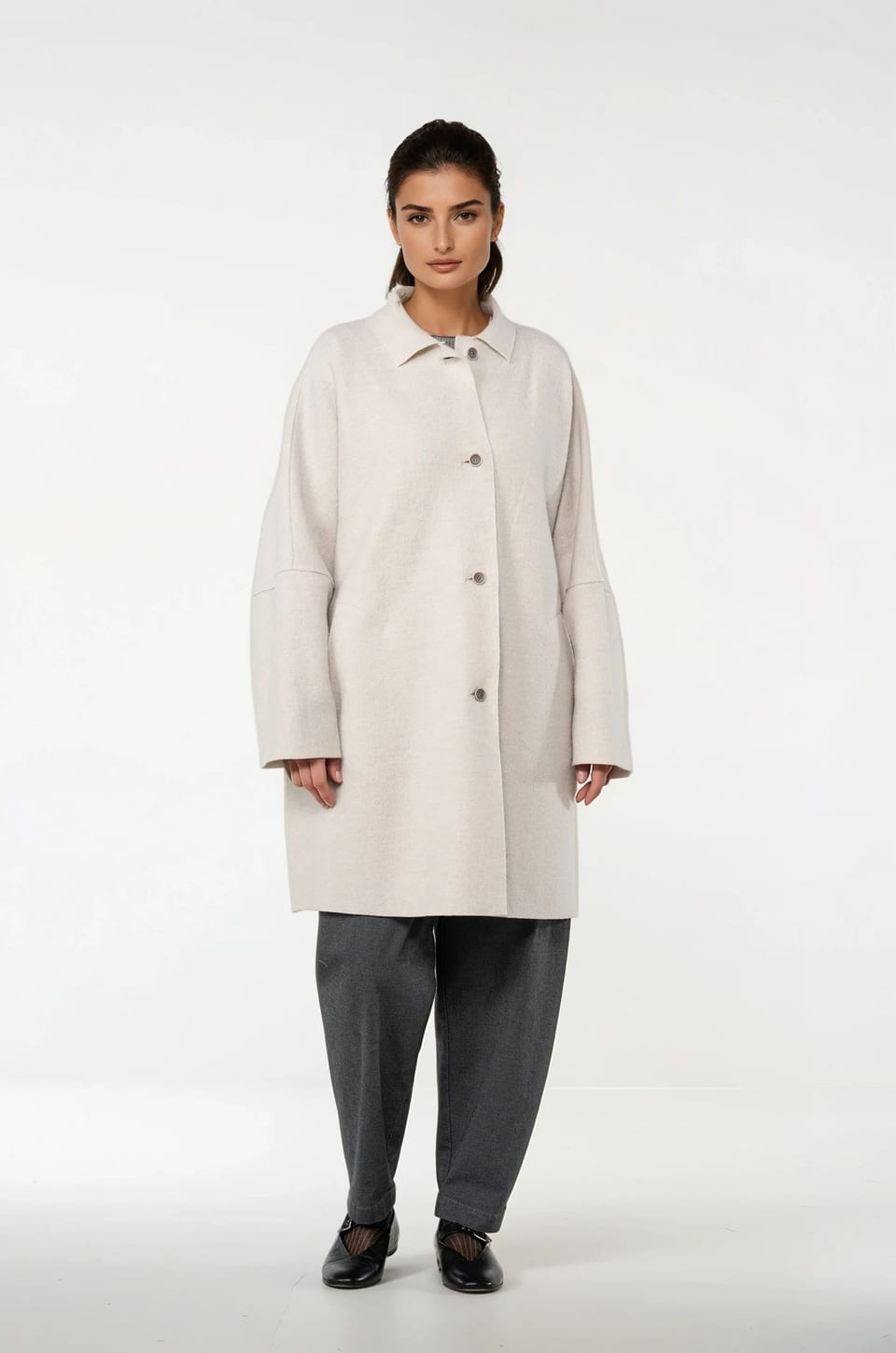 Outdoor jacket 502 - Premium OSKA boiled wool - 120ECRU - 10250710045