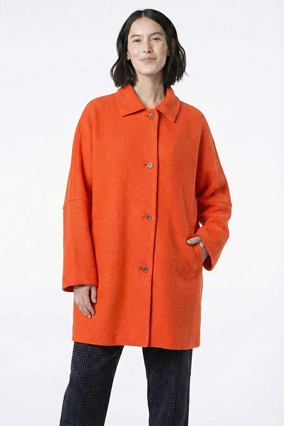 Outdoor jacket 502 - Premium OSKA boiled wool - 230ORANGE - 10250710045