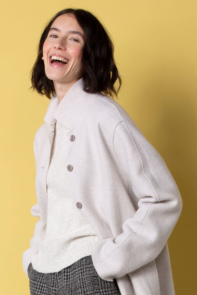 Coat 503 - Premium OSKA boiled wool - 120ECRU - 10250710046