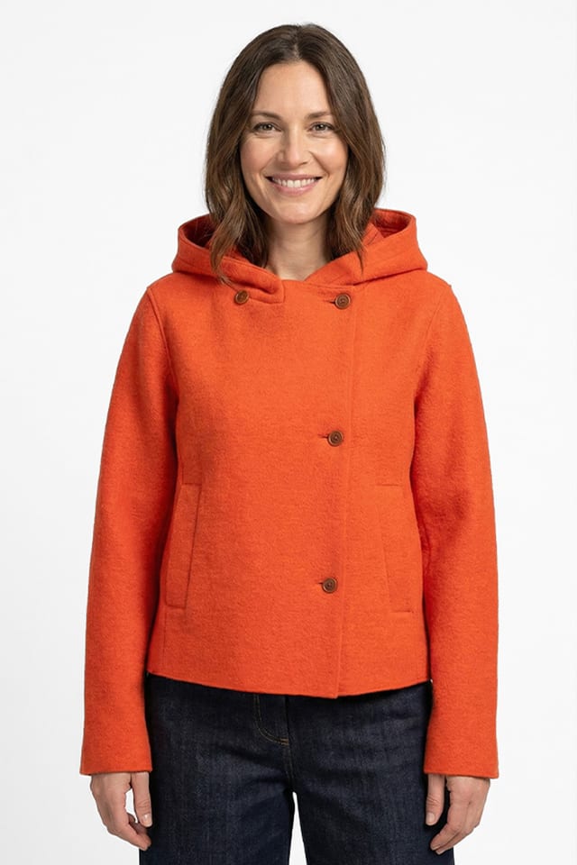 Jacket 505 - Premium OSKA boiled wool - 230ORANGE - 10250710047