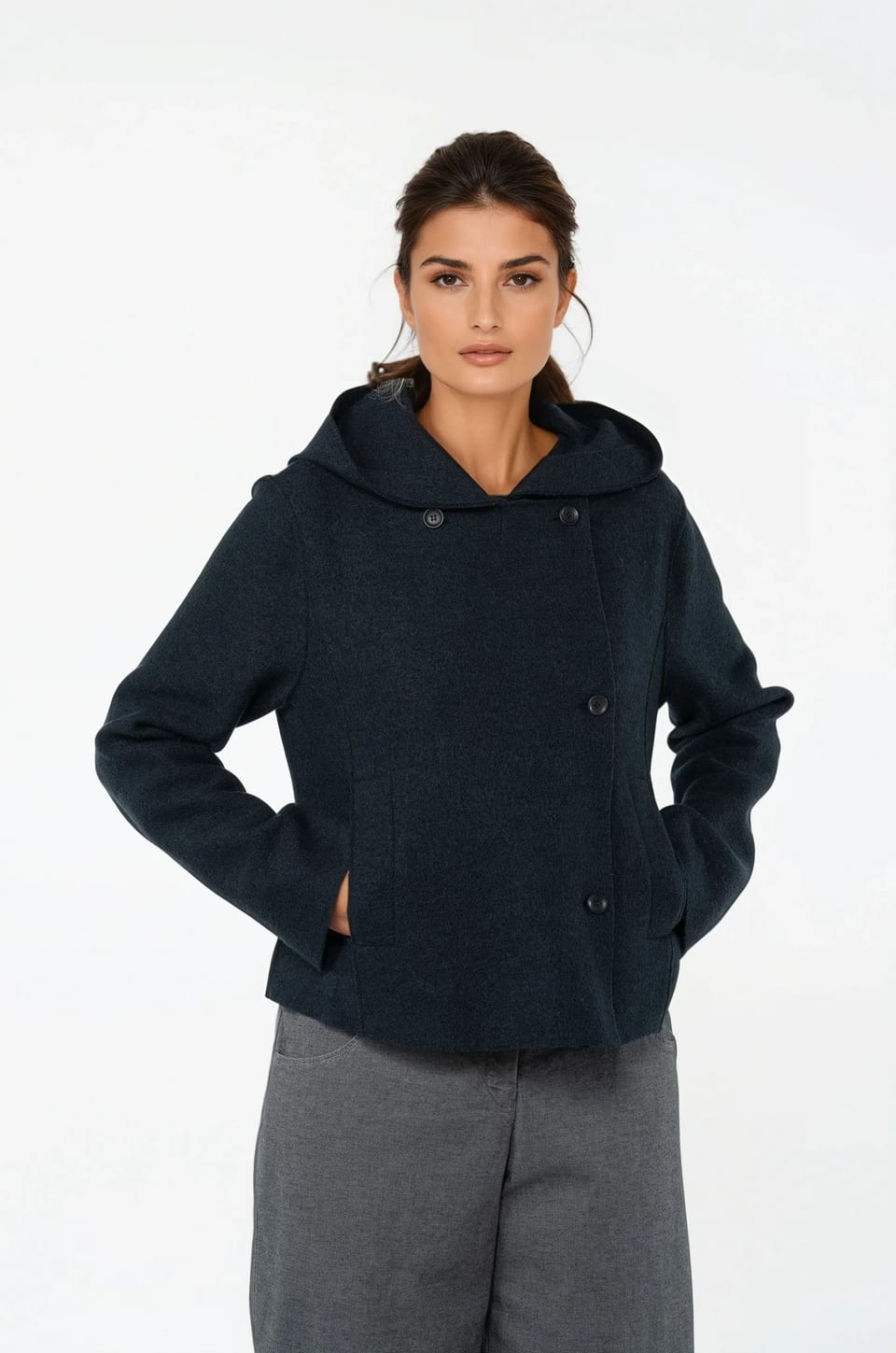 Jacket 505 - Premium OSKA boiled wool - 490NAVY - 10250710047