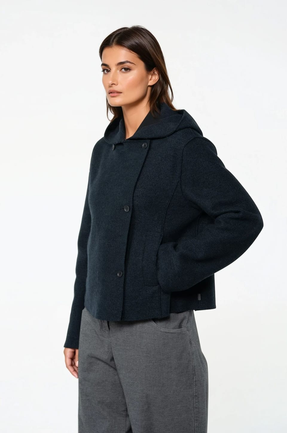 Jacket 505 - Premium OSKA boiled wool - 490NAVY - 10250710047