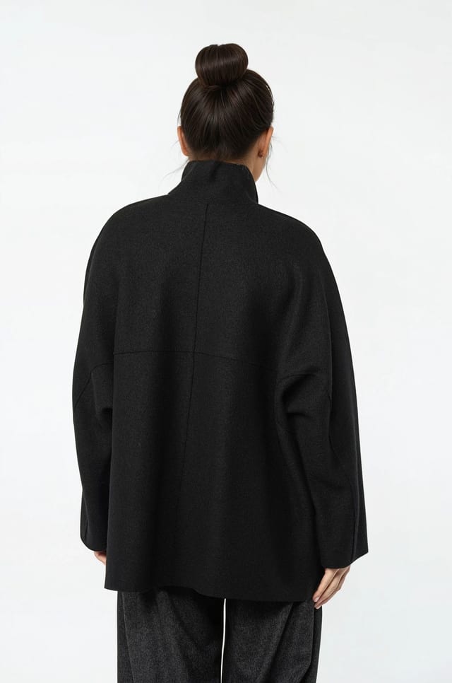 Outdoor jacket 503 - Premium OSKA boiled wool - 990BLACK - 10250710048