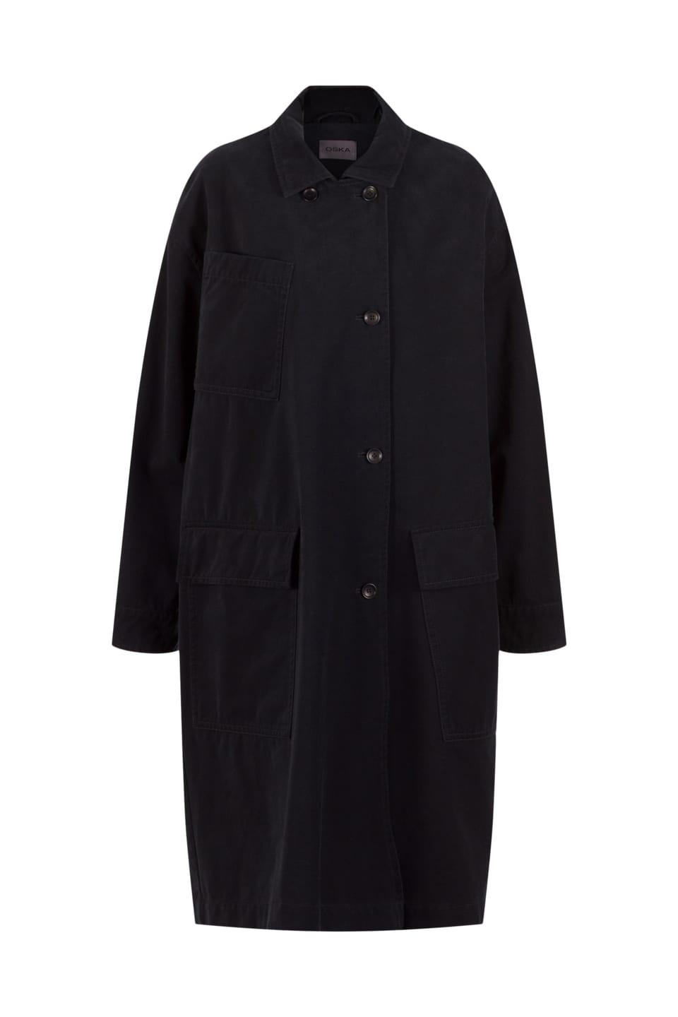 Coat 504 wash - Outdoor cotton twill - 990BLACK - 10250710050