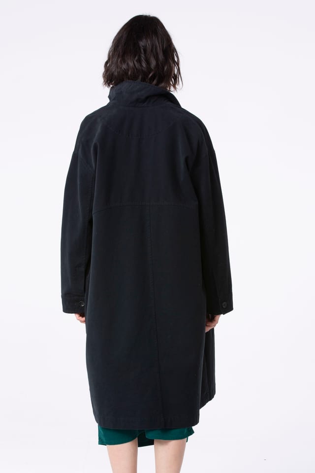 Coat 504 wash - Outdoor cotton twill - 990BLACK - 10250710050