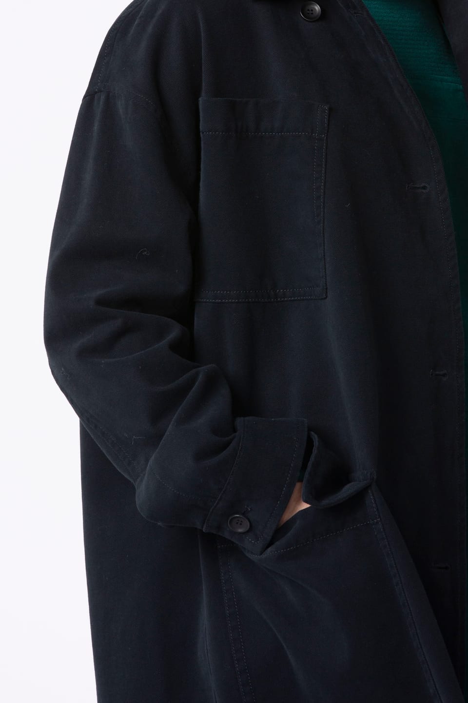 Coat 504 wash - Outdoor cotton twill - 990BLACK - 10250710050