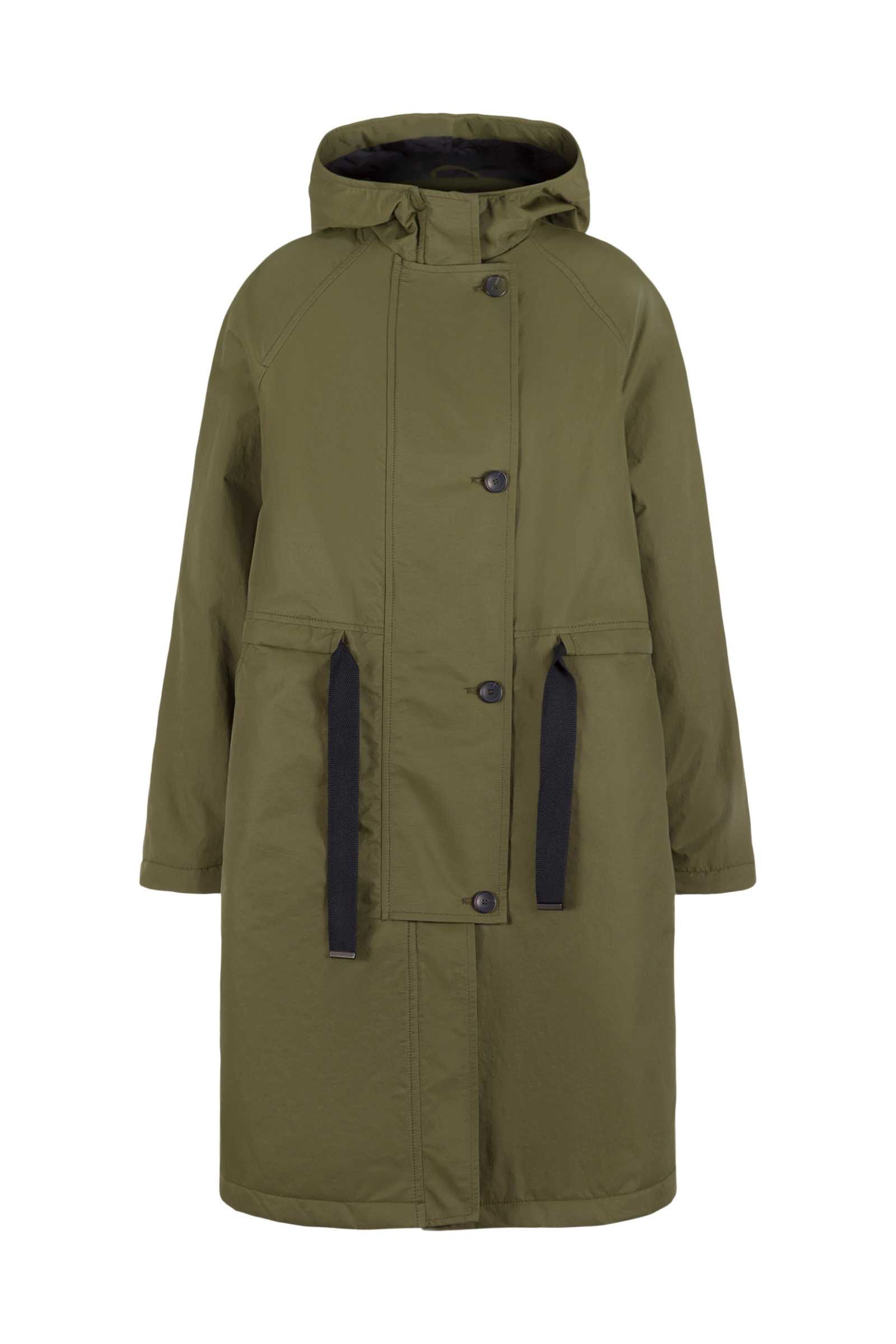 Coat 505 Green Cotton and polyamide outdoor twill