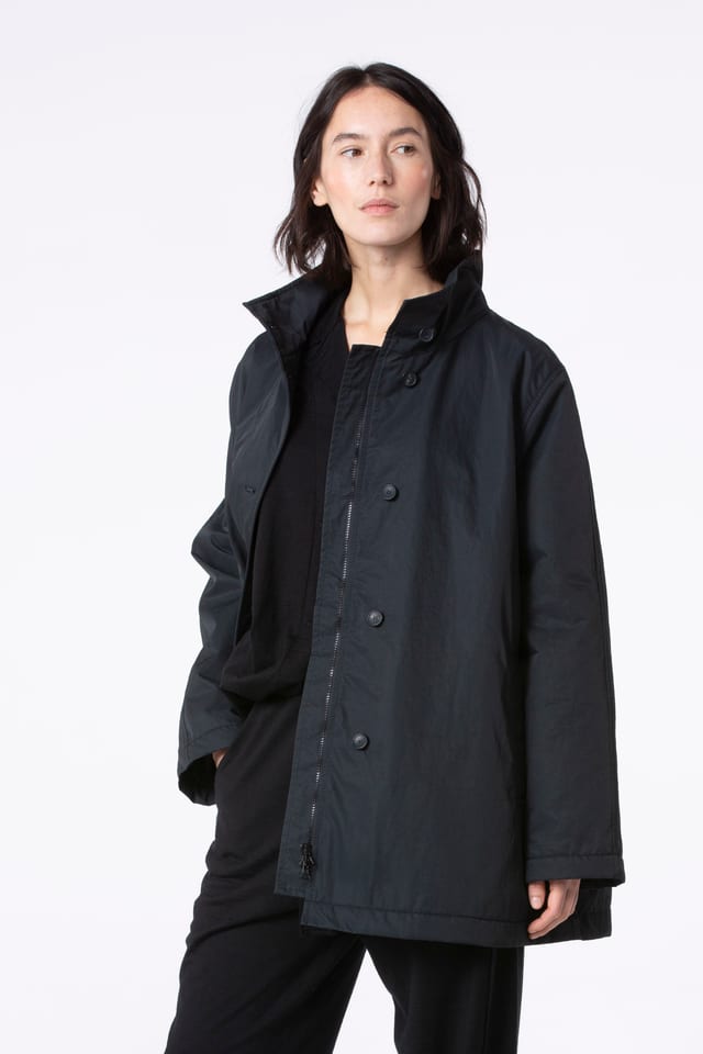 Outdoor jacket 504 - Cotton and polyamide outdoor twill - 990BLACK - 10250710052