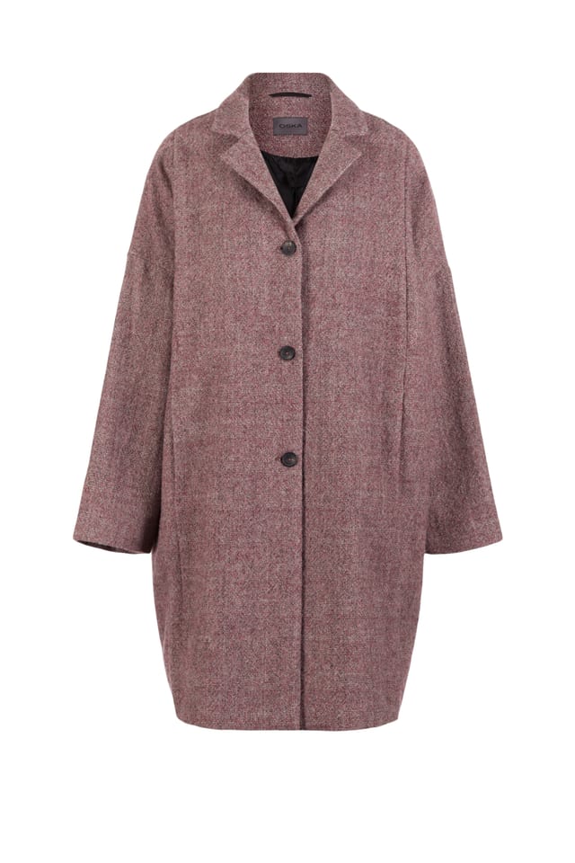 Coat 506 - Glencheck in pure new wool - 250REDWOOD - 10250710053