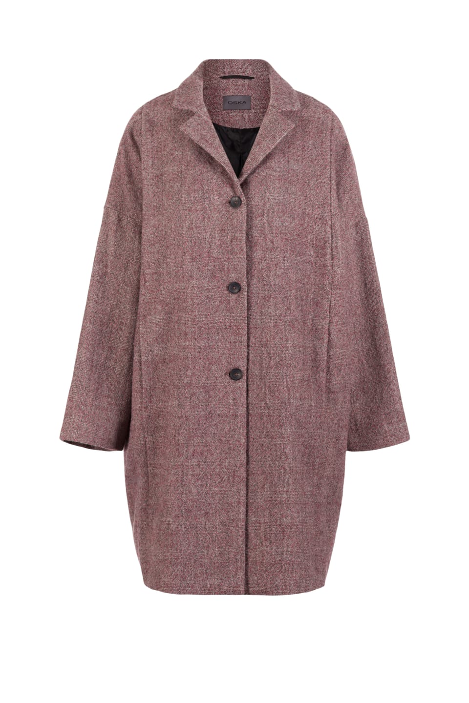 Coat 506 - Glencheck in pure new wool - 250REDWOOD - 10250710053