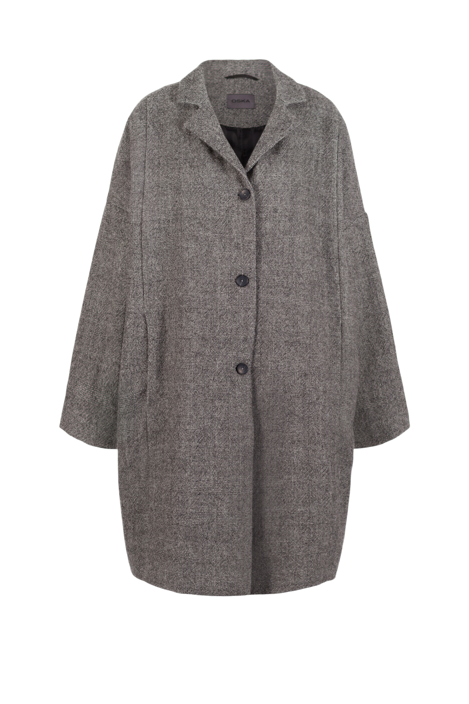 Coat 506 Grey Glencheck in pure new wool