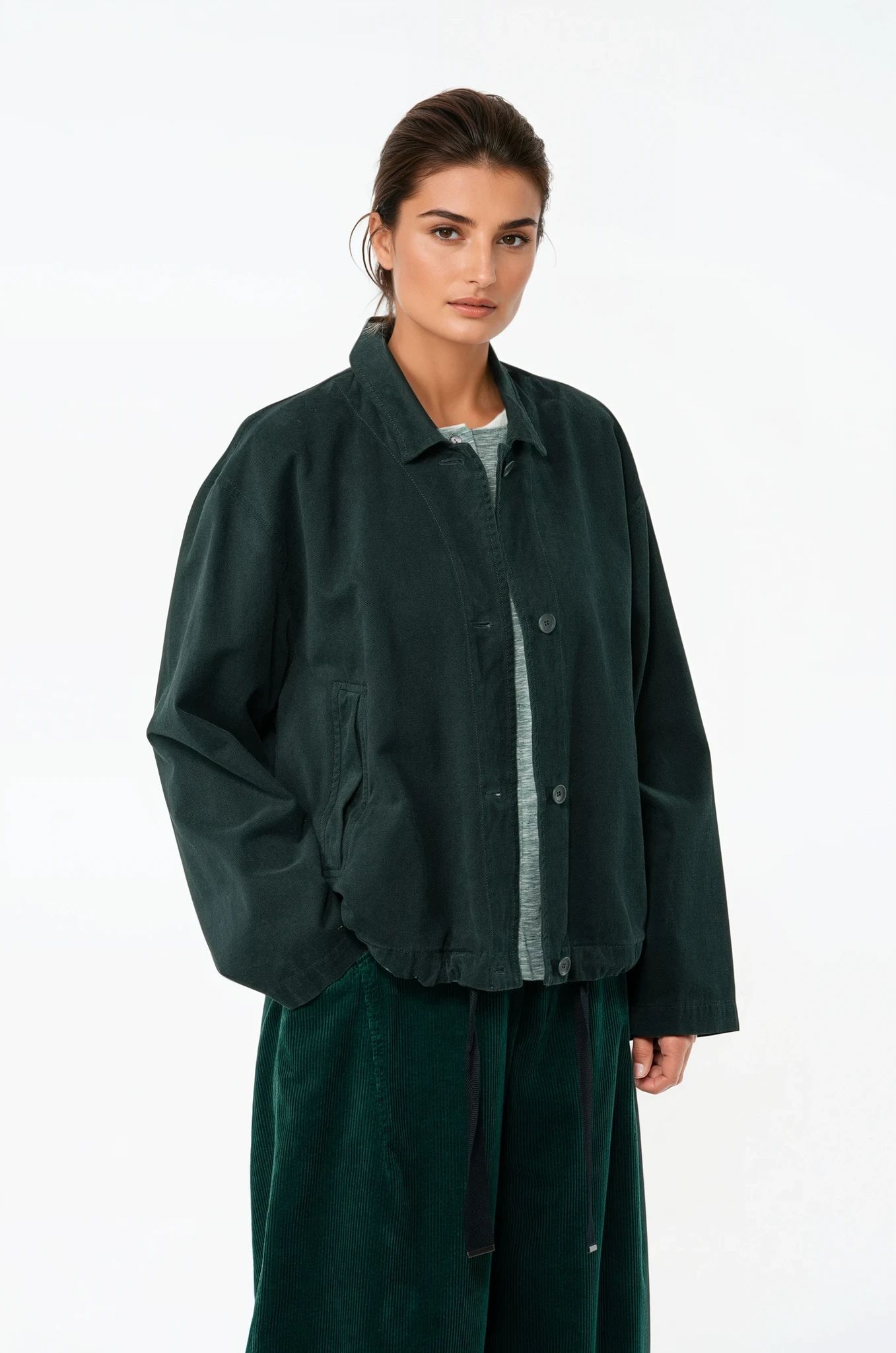 Jacket 506 wash Green Outdoor cotton twill