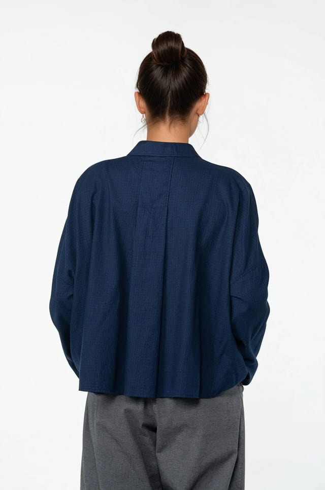Blouse 511 - Cotton flannel - 480MIDNIGHT - 10250710056