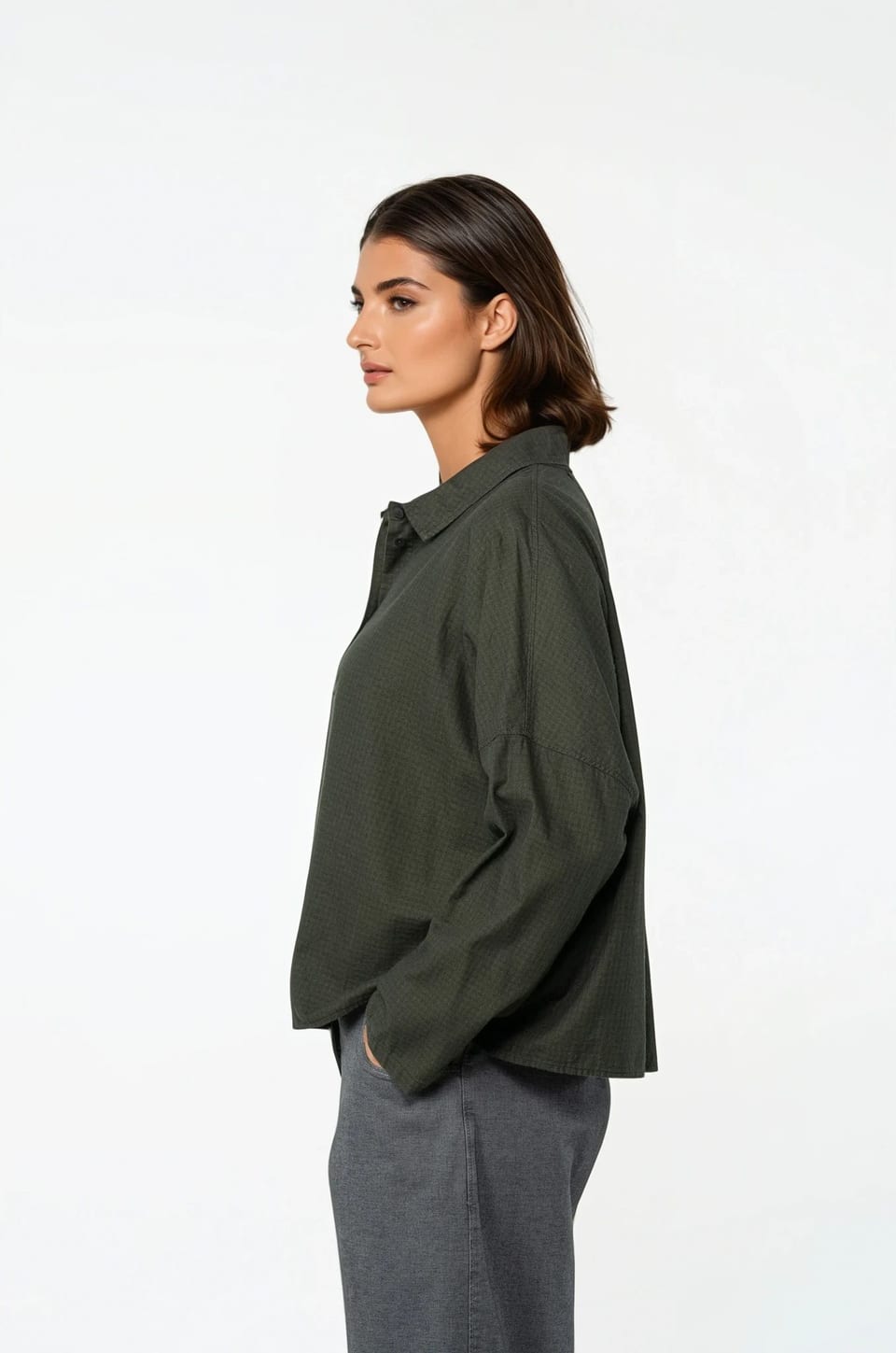 Blouse 511 - Cotton flannel - 790SPRUCE - 10250710056