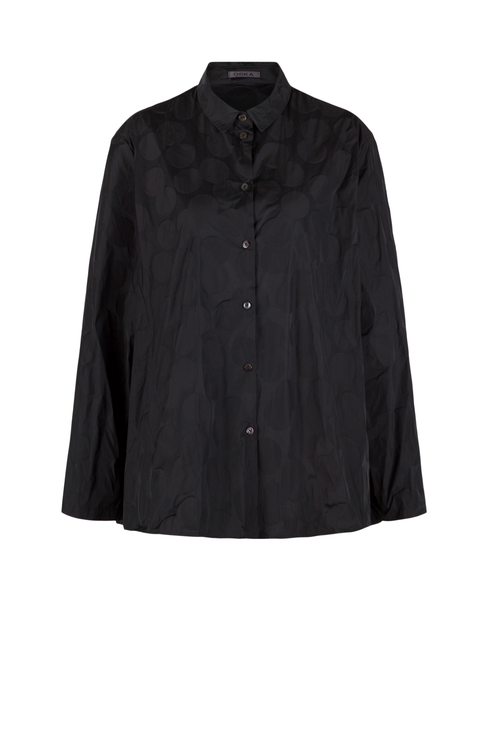 Blouse 513 Grey Recycled taffeta dot jacquard