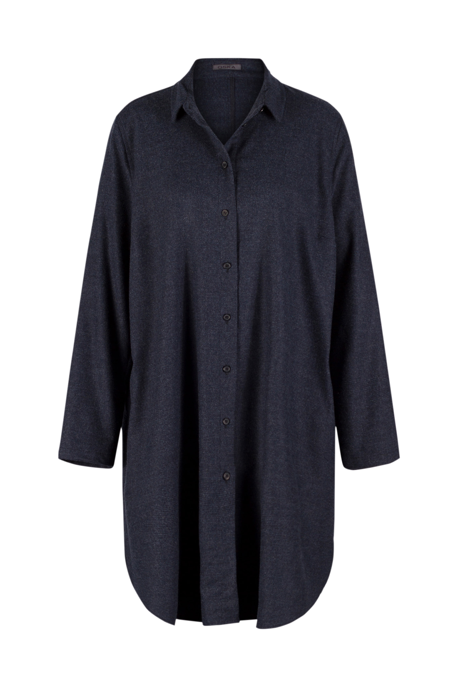 Blouse 514 Blue Wool blend with ECOVERO™ viscose