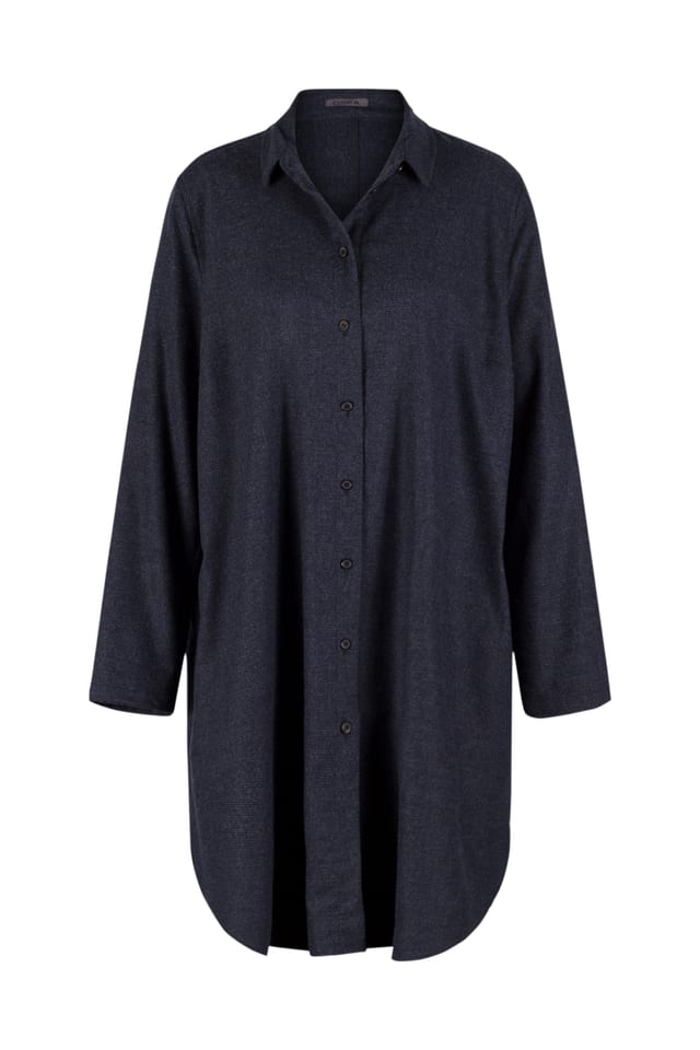 Bluse 514 - Wollmischung mit ECOVERO™ Viskose - 490NAVY - 10250710059