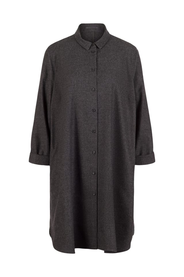 Bluse 514 - Wollmischung mit ECOVERO™ Viskose - 940MOUSE - 10250710059