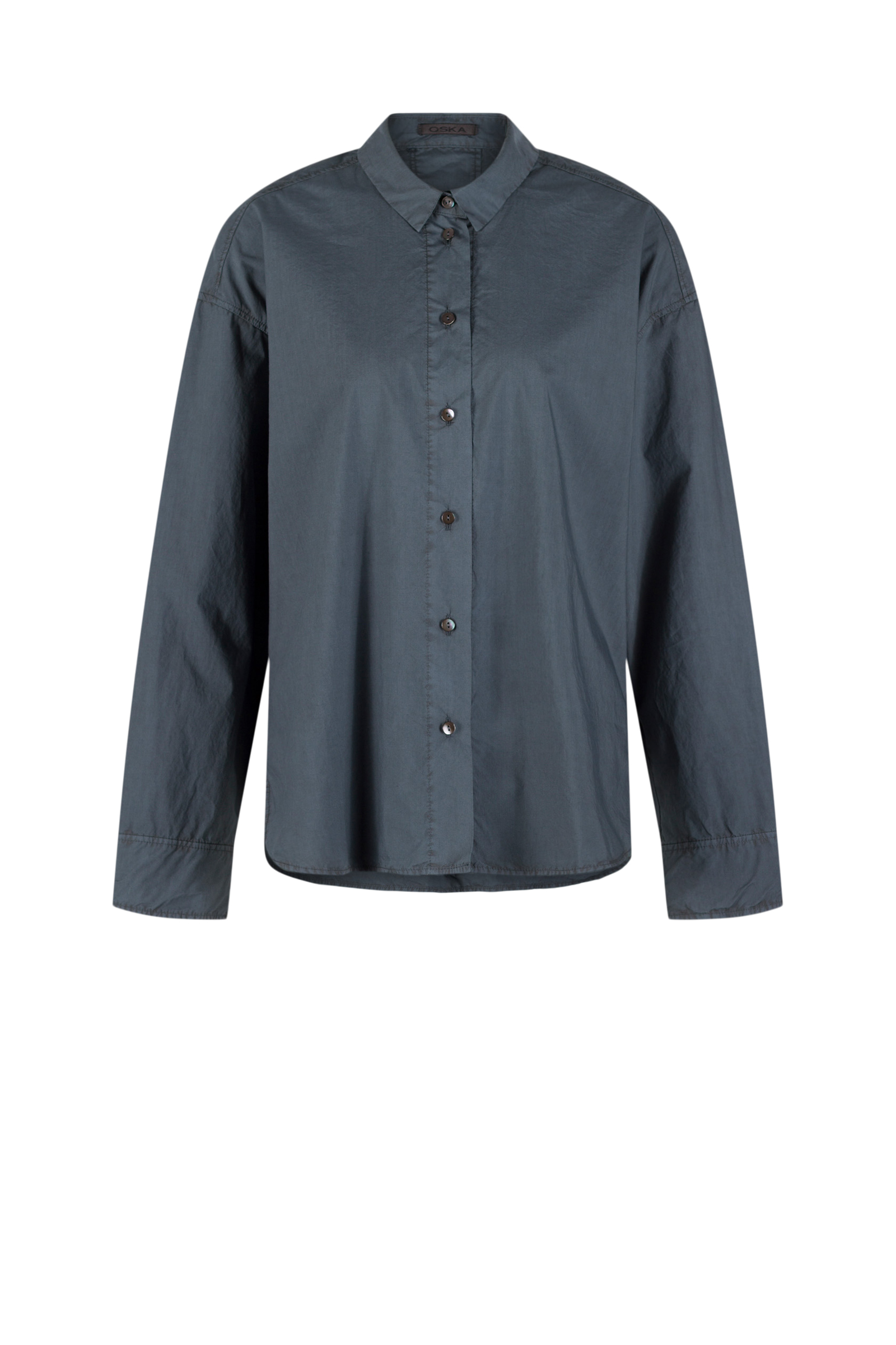 Blouse 515 Blue Cotton poplin