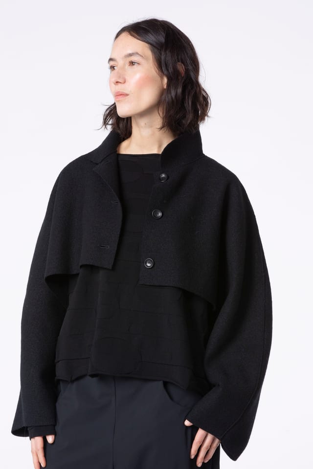 Jacket 508 - Premium OSKA boiled wool - 990BLACK - 10250710063