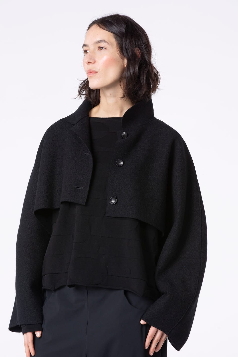 Jacket 508 - Premium OSKA boiled wool - 990BLACK - 10250710063