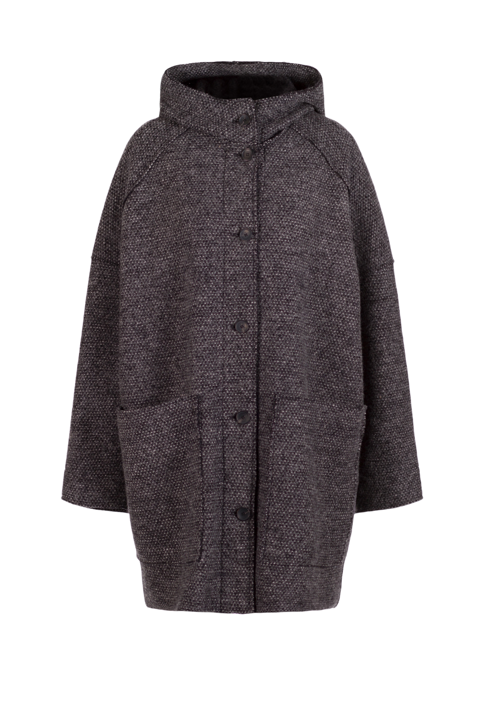 Coat 507 Grey Pepper and Salt Boiled Wool