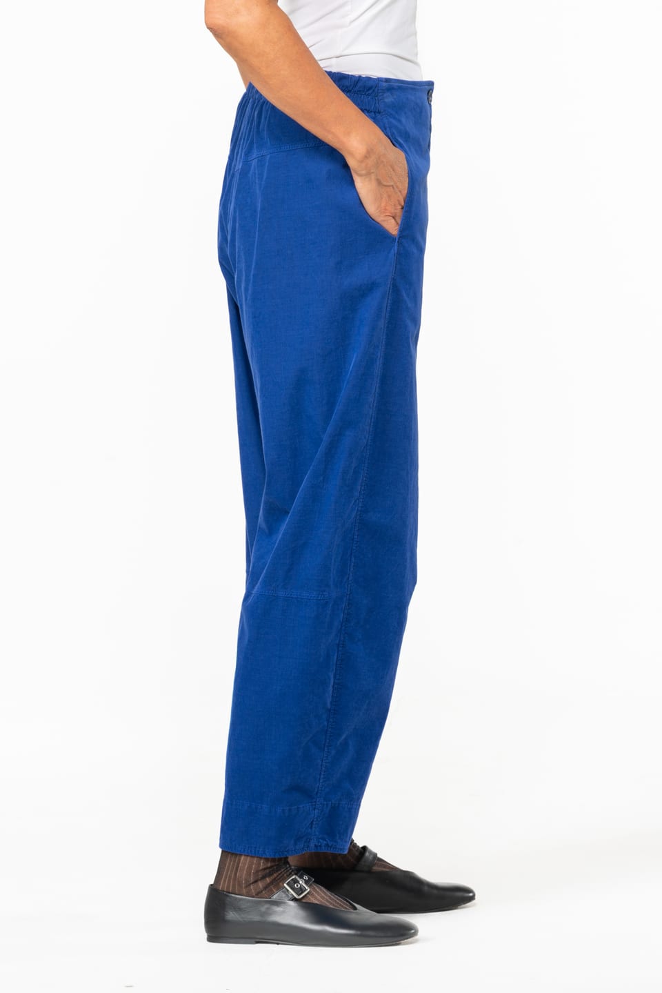 Trousers 515 - Cotton needlecord with stretch - 462CLEMATIS - 10250710067