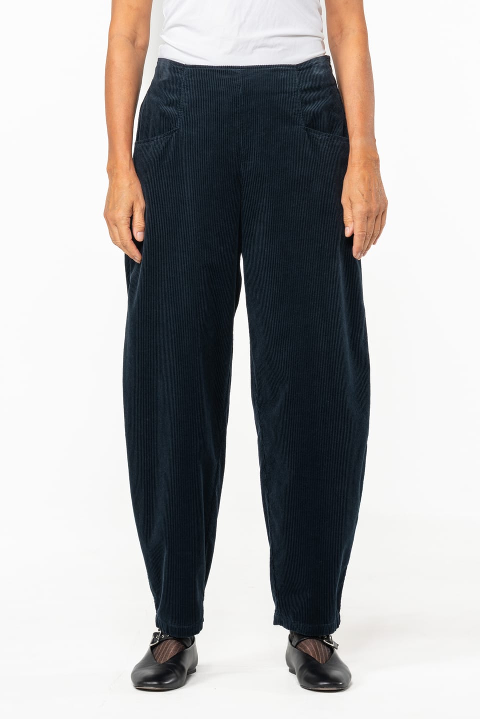 Trousers 516 - Pure cotton corduroy - 490NAVY - 10250710068