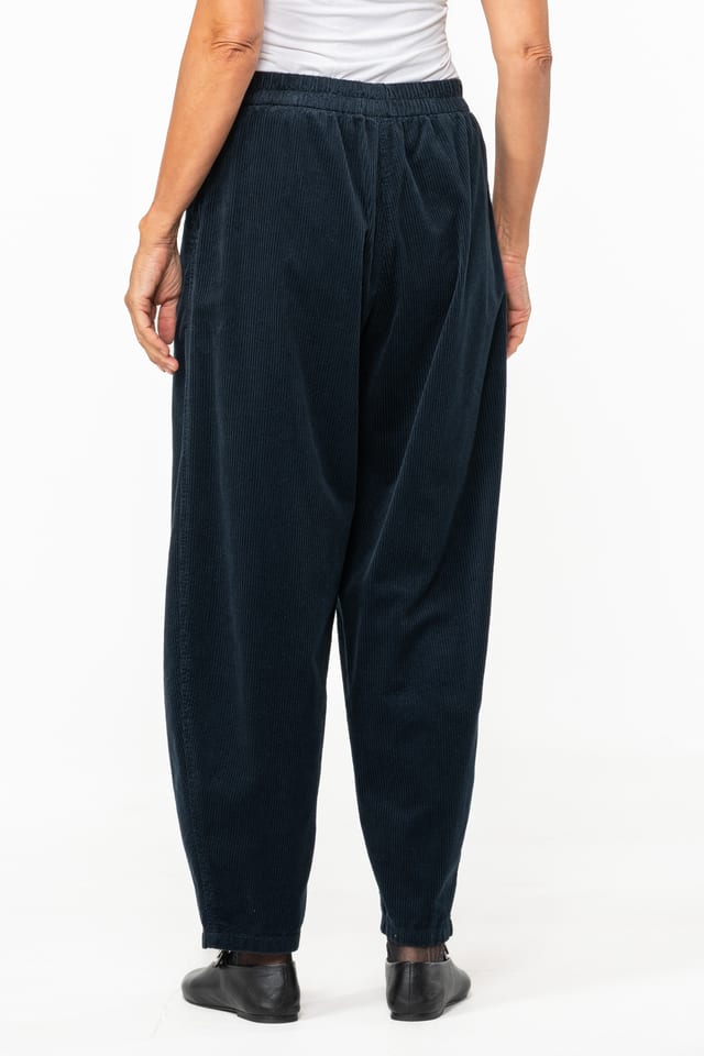 Bukser 516 - Fløjl i ren bomuld - 490NAVY - 10250710068