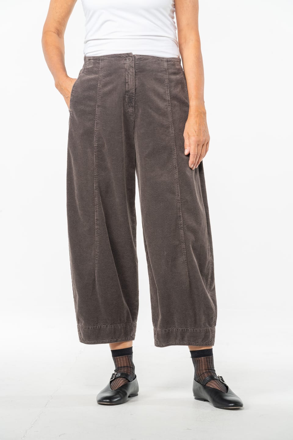 Trousers 517 - Pure cotton corduroy - 872TAUPE - 10250710069