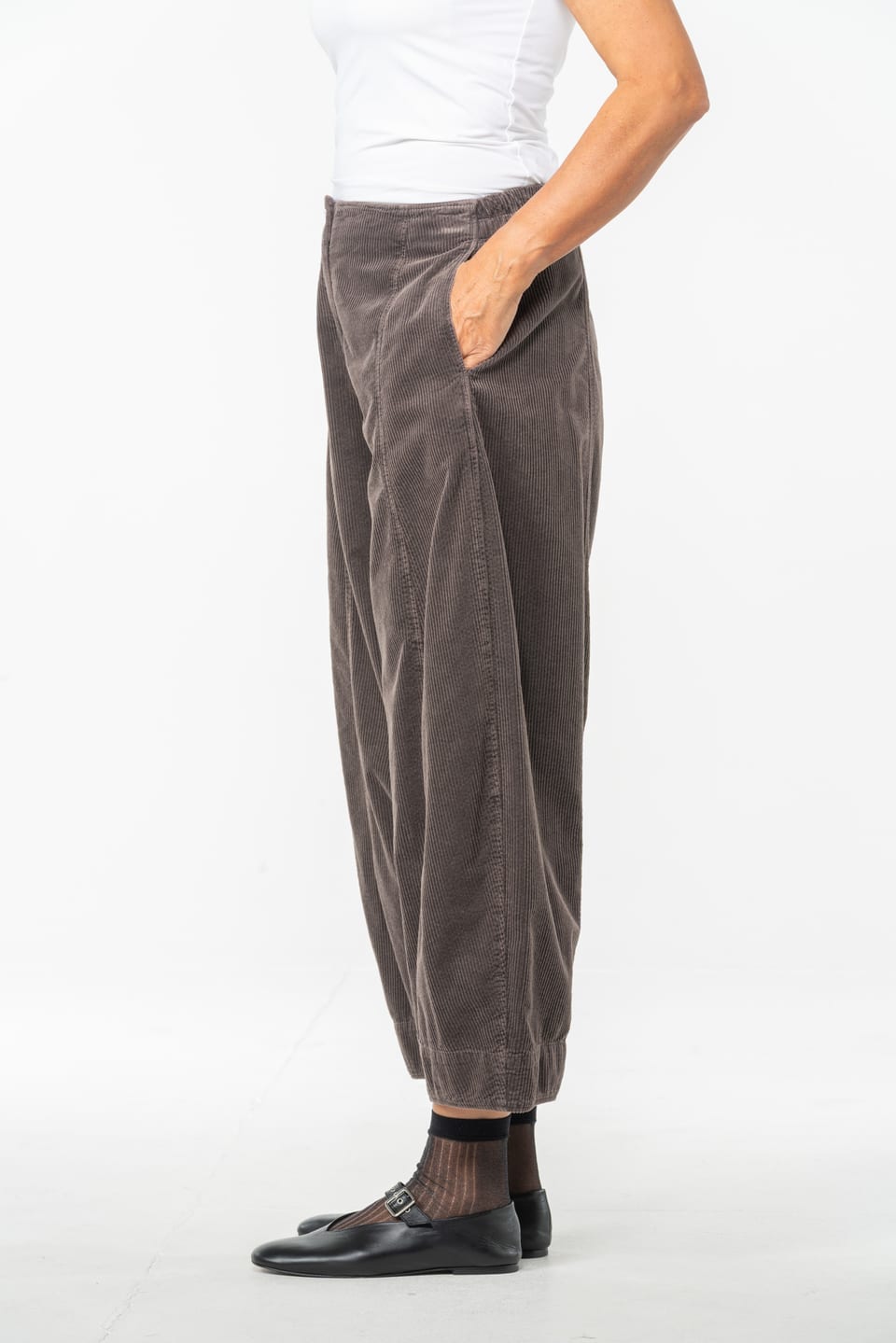 Trousers 517 - Pure cotton corduroy - 872TAUPE - 10250710069