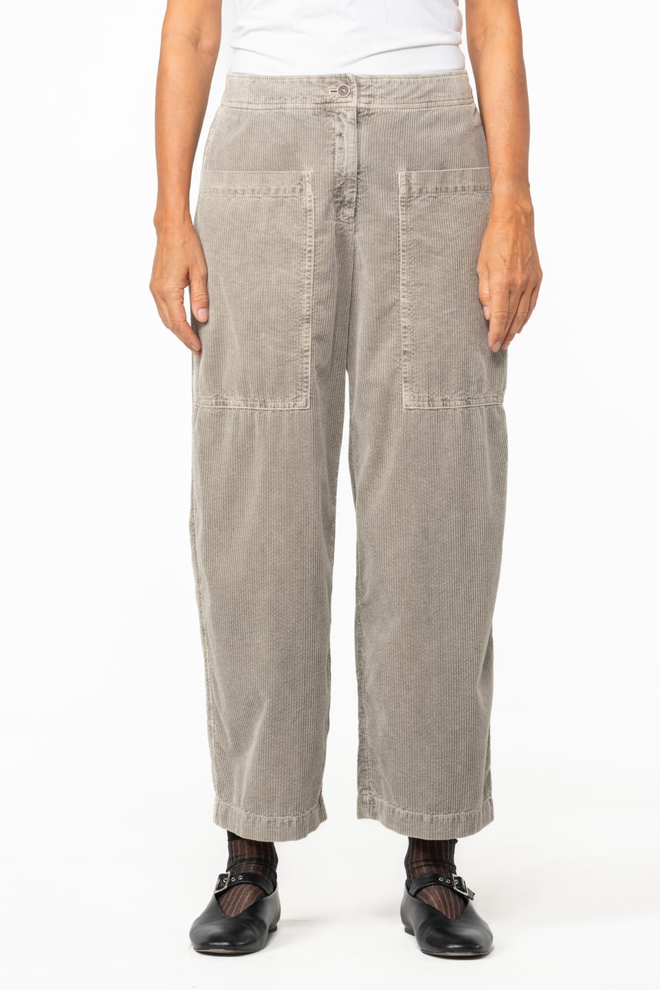 Trousers 518 - Pure cotton corduroy - 122ECRU - 10250710070