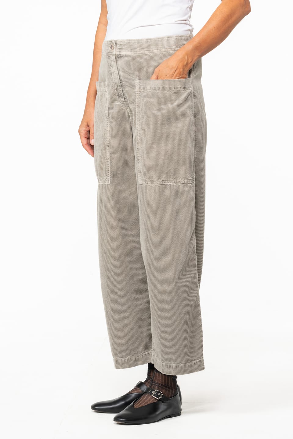 Trousers 518 - Pure cotton corduroy - 122ECRU - 10250710070