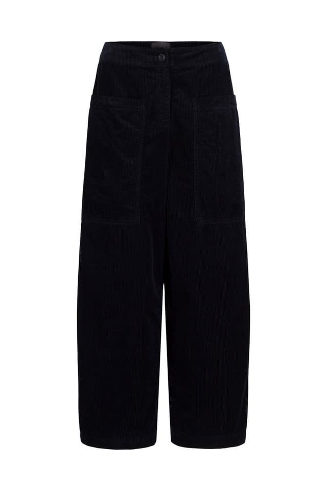 Trousers 518 - Pure cotton corduroy - 490NAVY - 10250710070