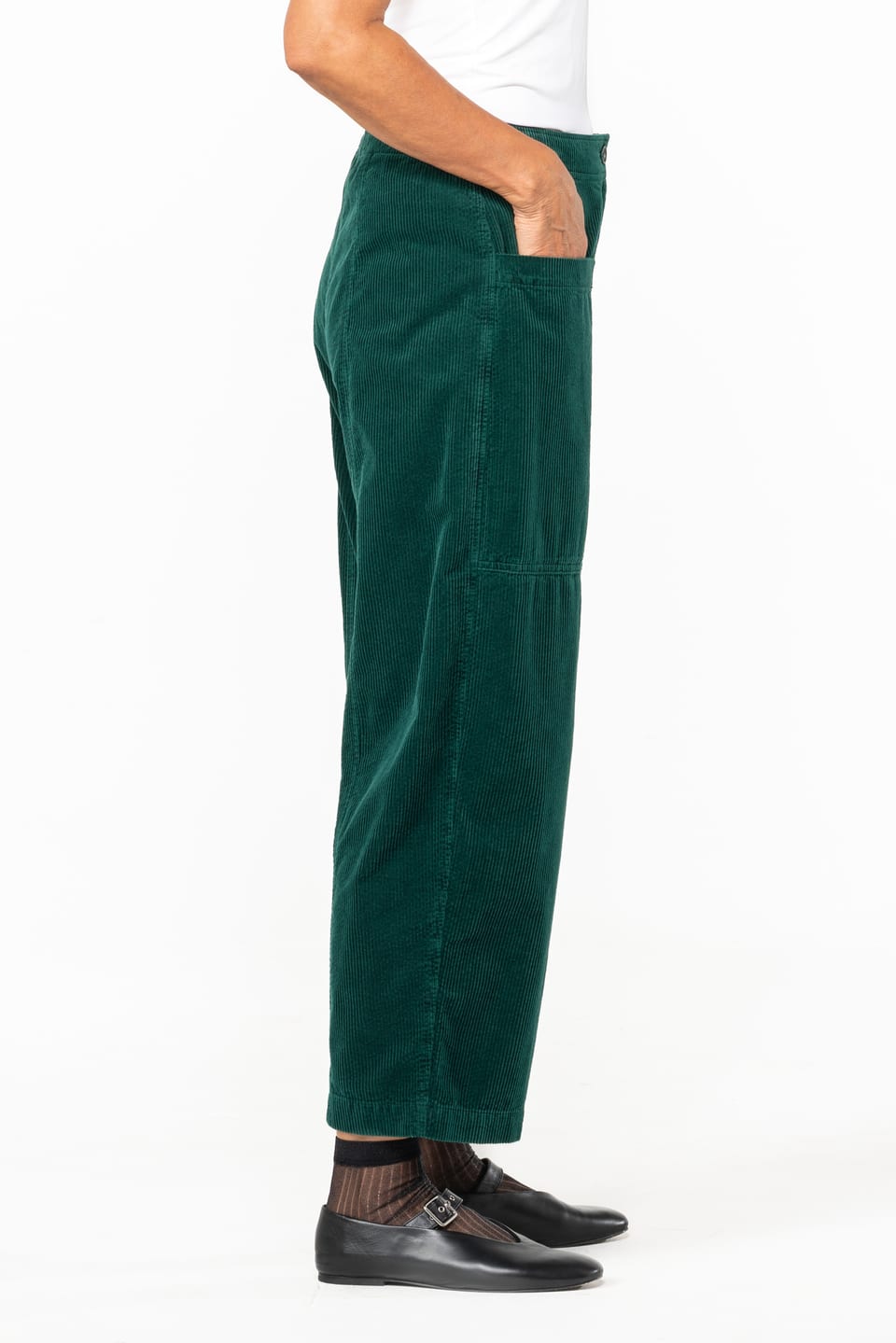 Trousers 518 - Pure cotton corduroy - 682BOTTLE - 10250710070