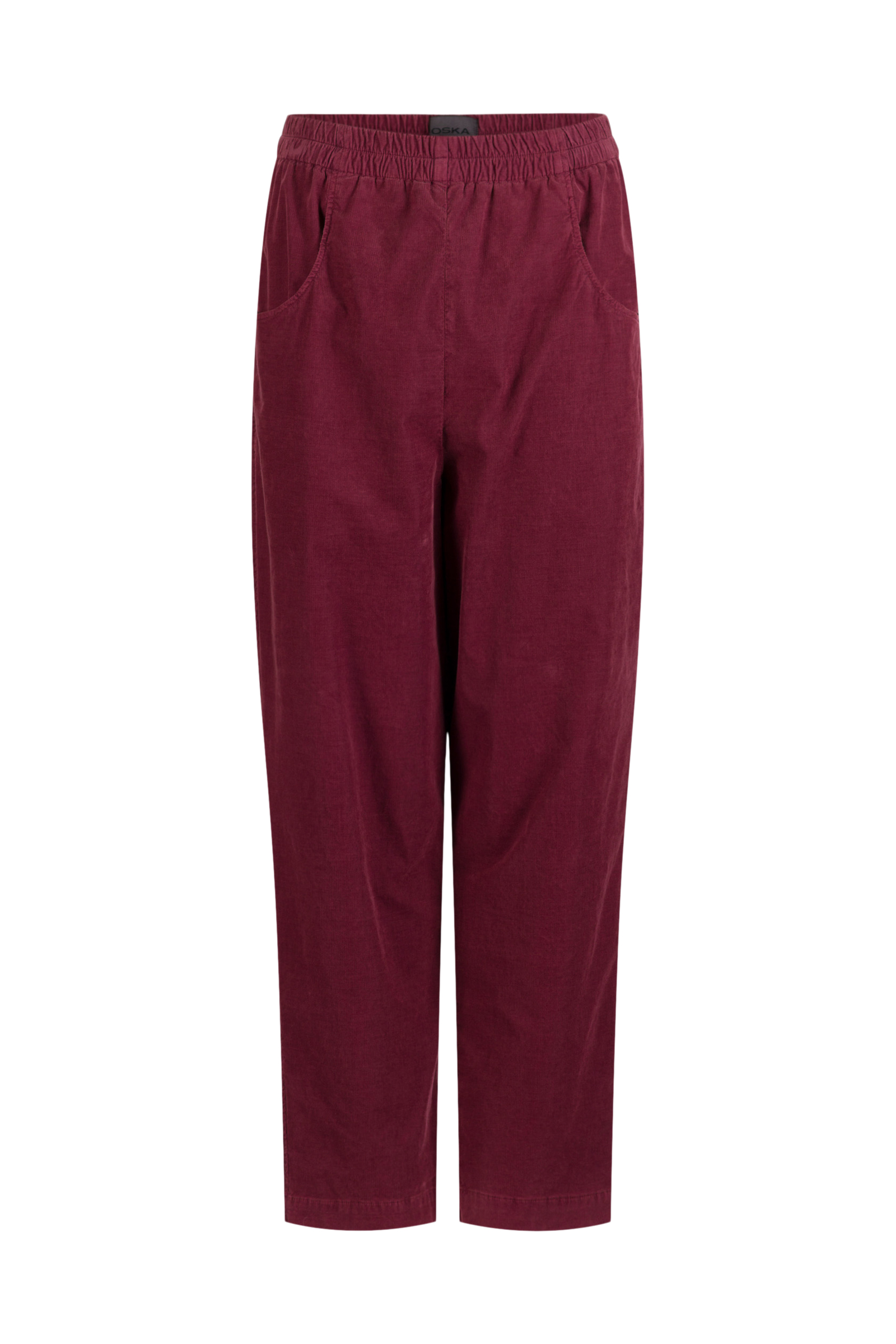 Trousers 519 Red Cotton needlecord with stretch