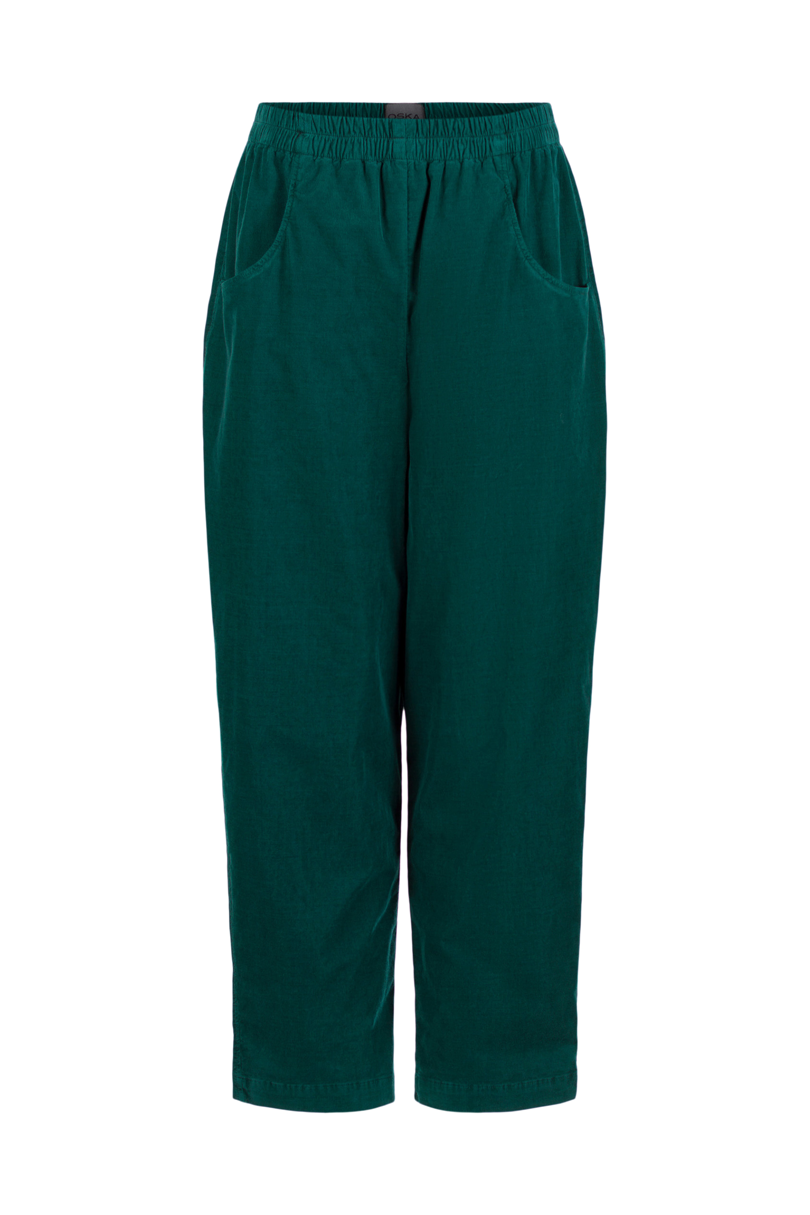 Trousers 519 Green Cotton needlecord with stretch